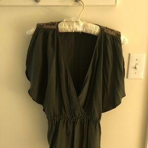 Embellished Silk Top